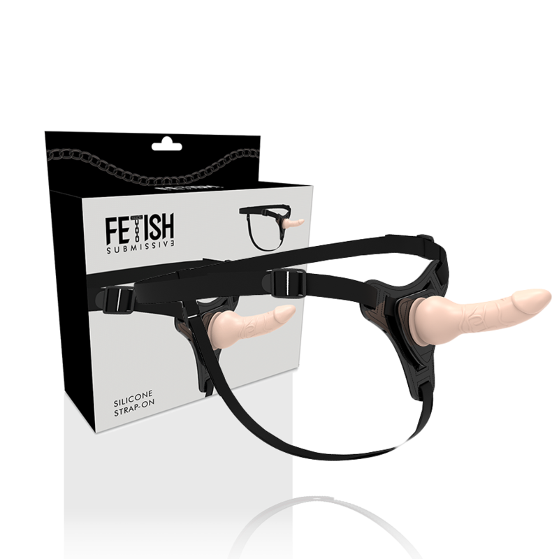 FETISH SUBMISSIVE HARNESS - FLESH REALISTIC SILICONE 16 CM - NOCTURNA DESIRES