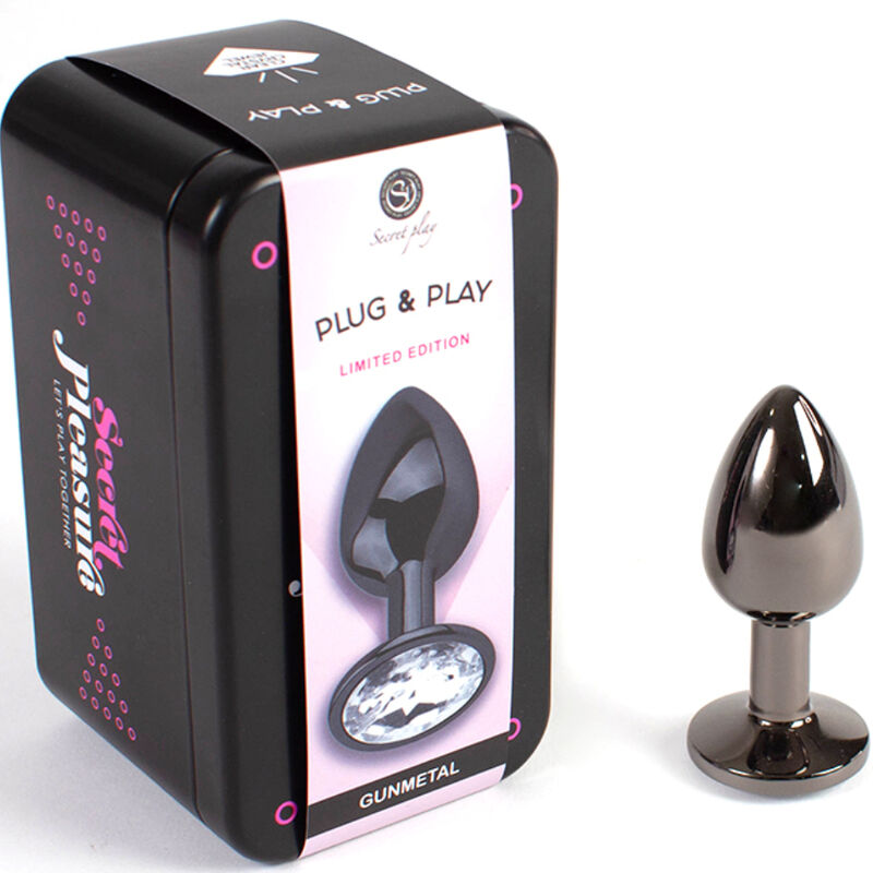 SECRETPLAY - GUNMETAL BUTT PLUG SMALL SIZE 7 CM - NOCTURNA DESIRES