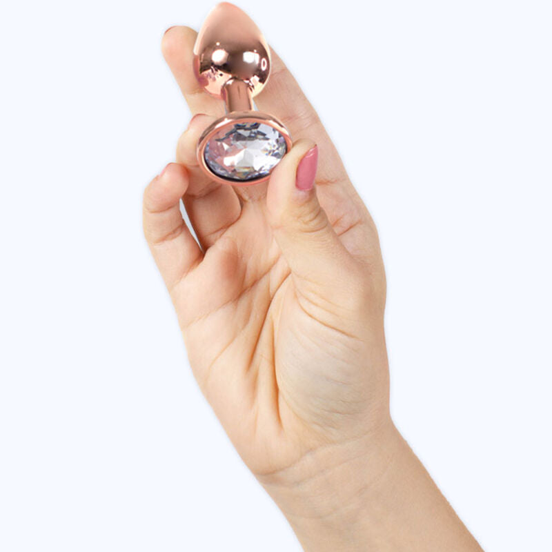 SECRETPLAY - METAL BUTT PLUG ROSE GOLD SMALL SIZE 7 CM - NOCTURNA DESIRES