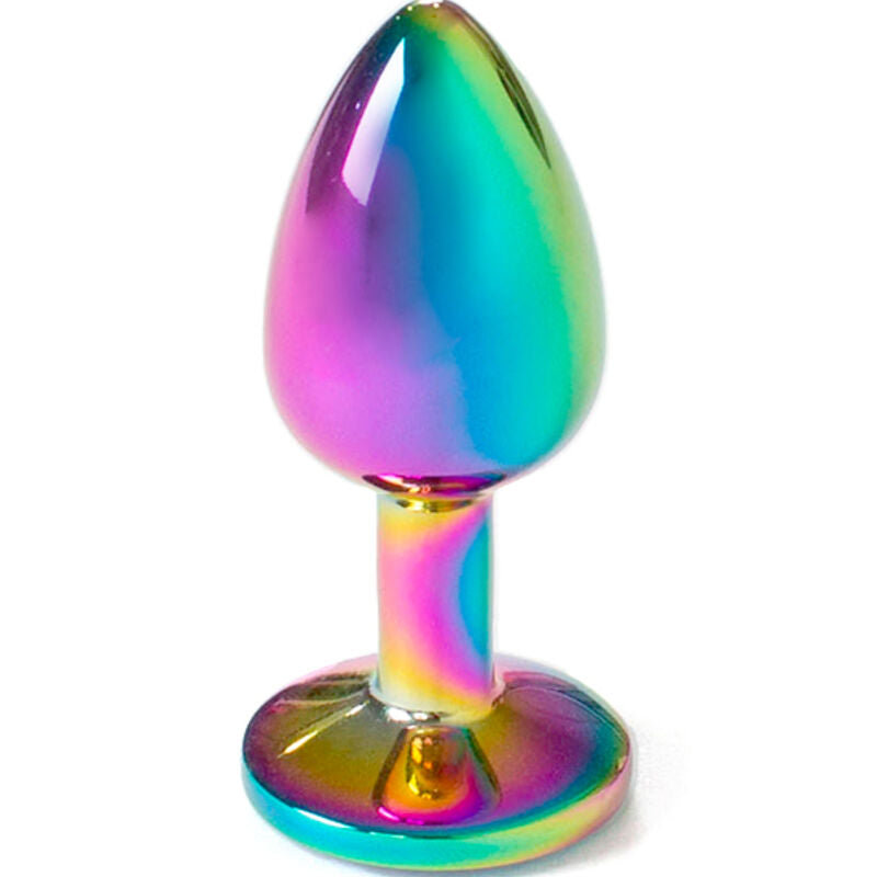 SECRETPLAY - METAL BUTT PLUG RAINBOW SMALL SIZE 7 CM - NOCTURNA DESIRES