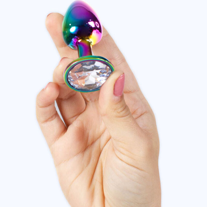 SECRETPLAY - METAL BUTT PLUG RAINBOW SMALL SIZE 7 CM - NOCTURNA DESIRES