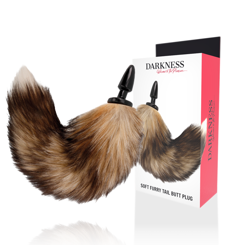 DARKNESS - NATURAL TAIL WITH SILICONE ANAL PLUG 10 CM - NOCTURNA DESIRES