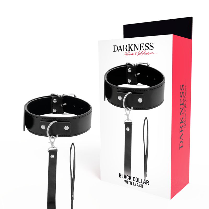 DARKNESS - POSTURE NECKLACE WITH LEATHER CHAIN - NOCTURNA DESIRES