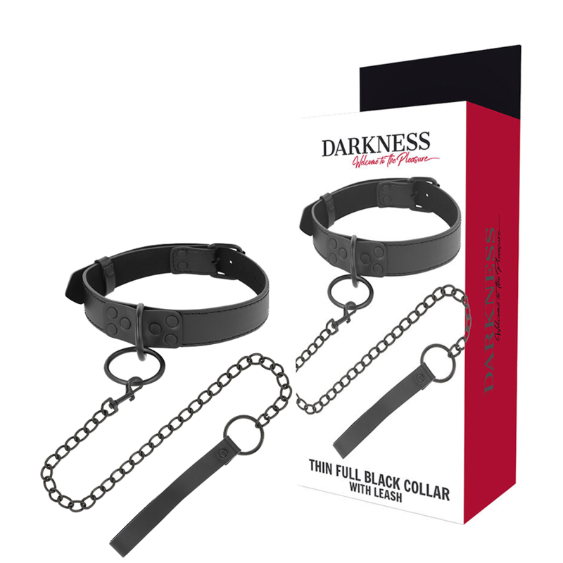 DARKNESS - BLACK NECKLACE WITH CHAIN - NOCTURNA DESIRES