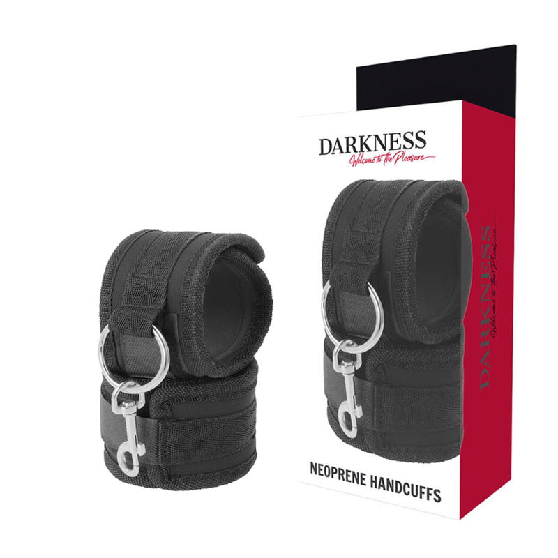 DARKNESS - NEOPRENE HANDCUFFS - NOCTURNA DESIRES