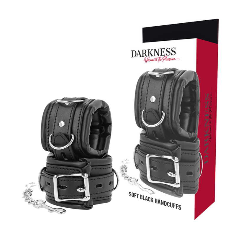 DARKNESS - PADDED BDSM HANDCUFFS - NOCTURNA DESIRES