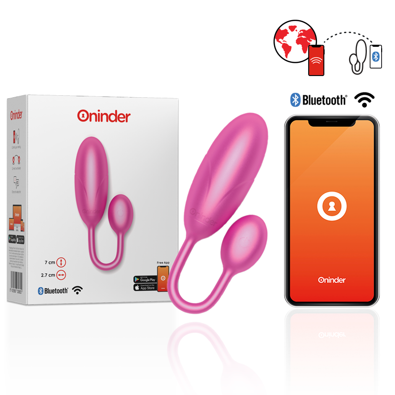 ONINDER - DENVER VIBRATING EGG PINK 7 X 2.7 CM FREE APP - NOCTURNA DESIRES