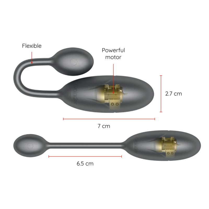 ONINDER - DENVER VIBRATING EGG BLACK 7 X 2.7 CM FREE APP - NOCTURNA DESIRES