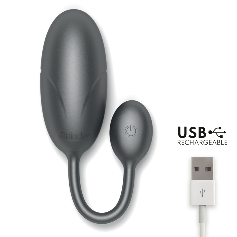 ONINDER - TOKYO VIBRATING EGG BLACK 7.5 X 3.2 CM FREE APP - NOCTURNA DESIRES