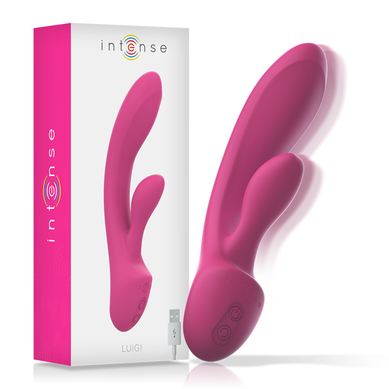 INTENSE - LUIGI RABBIT VIBRATOR PINK LIQUID SILICONE - NOCTURNA DESIRES