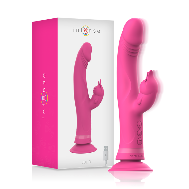 INTENSE - JULIO RABBIT VIBRATOR PINK SILICONE - NOCTURNA DESIRES