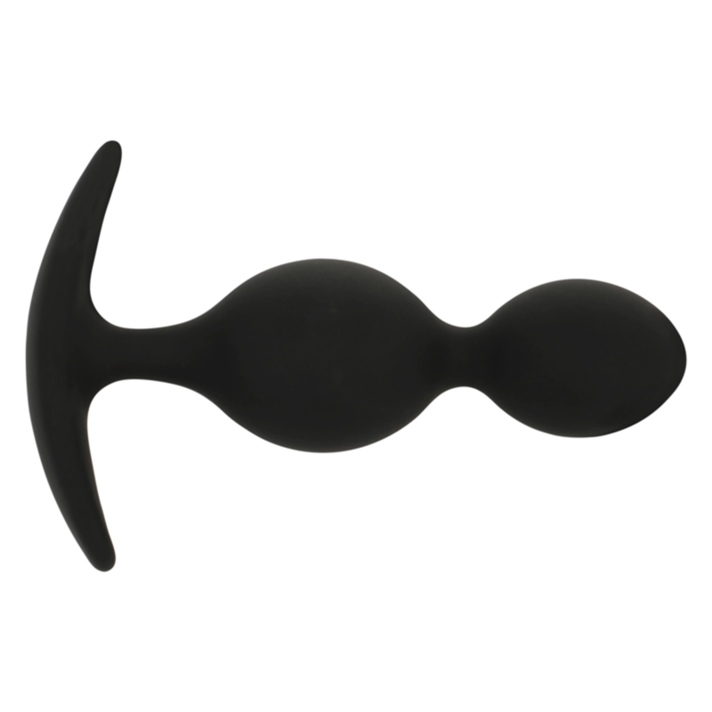 BLACK&SILVER - ORSON PLUG SILICONE 2 ANAL WAVES 9 CM - NOCTURNA DESIRES
