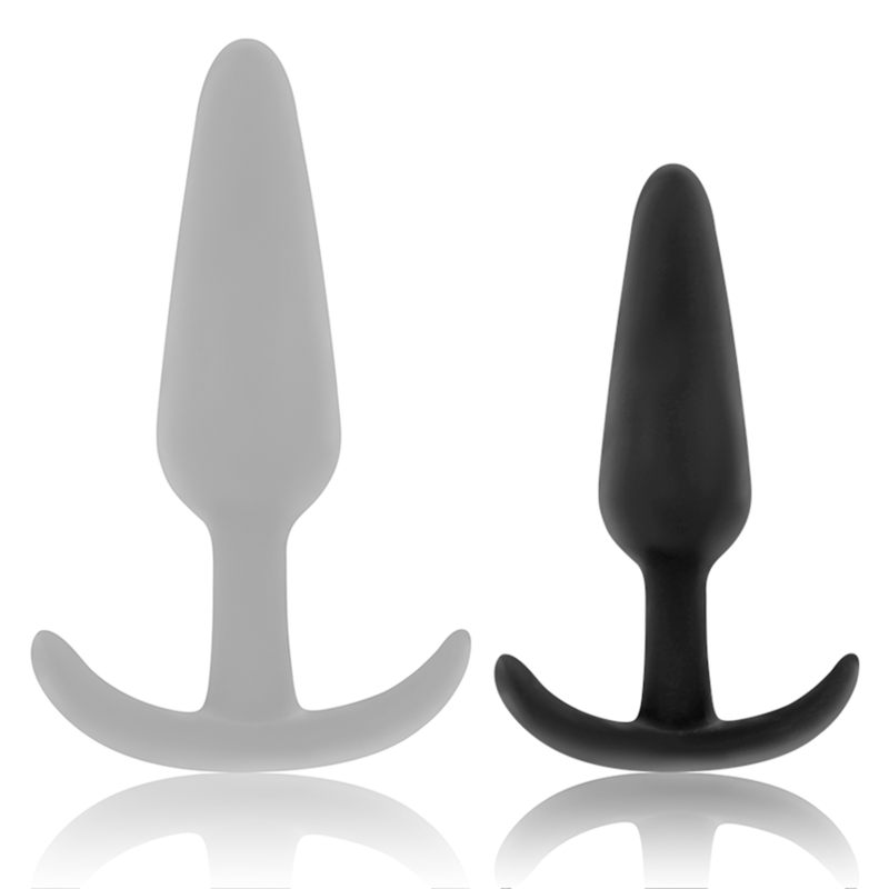 BLACK&SILVER - HANSEL SILICONE ANAL PLUG WITH SMALL HANDLE - NOCTURNA DESIRES