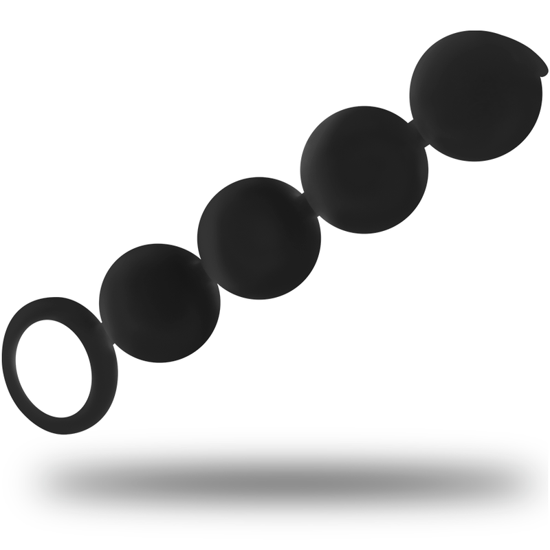BLACK&SILVER - LENNON ANAL ROSARY 4 SILICONE SPHERES 15 CM - NOCTURNA DESIRES