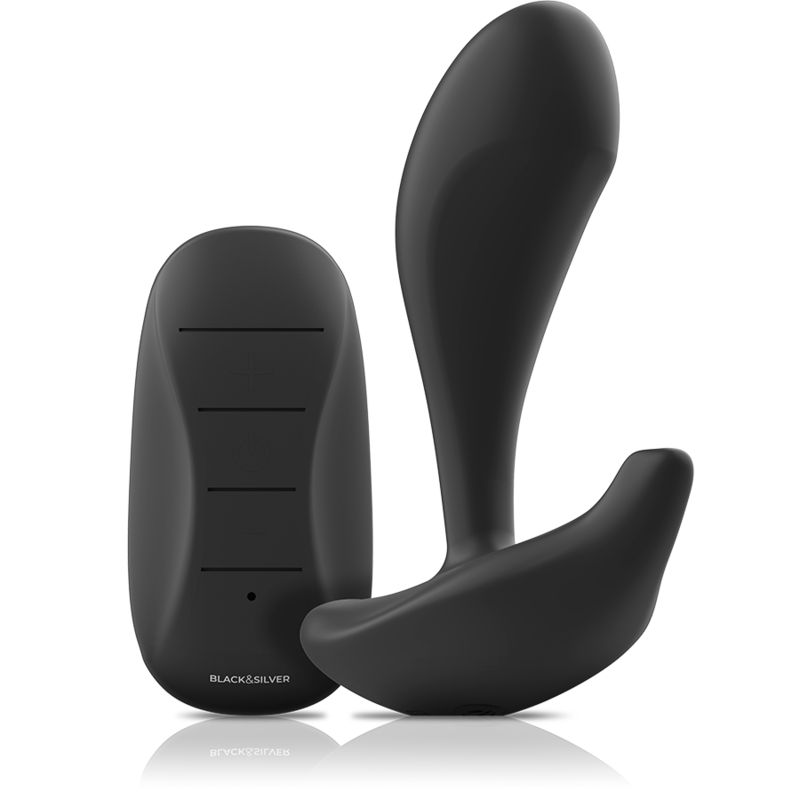 BLACK&SILVER - DWAYNE ANAL PLUG SILICONE REMOTE CONTROL - NOCTURNA DESIRES