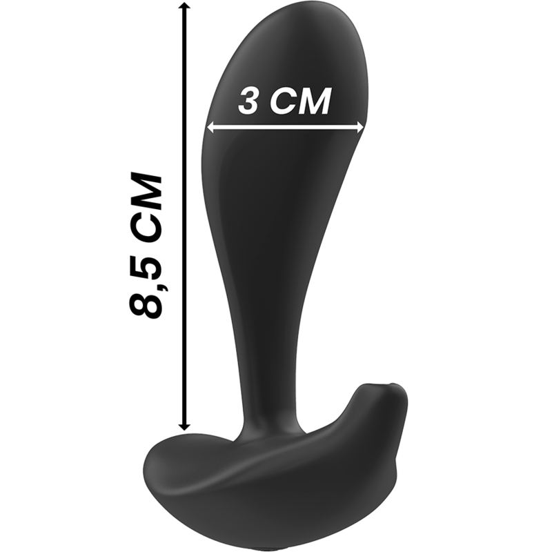 BLACK&SILVER - DWAYNE ANAL PLUG SILICONE REMOTE CONTROL - NOCTURNA DESIRES