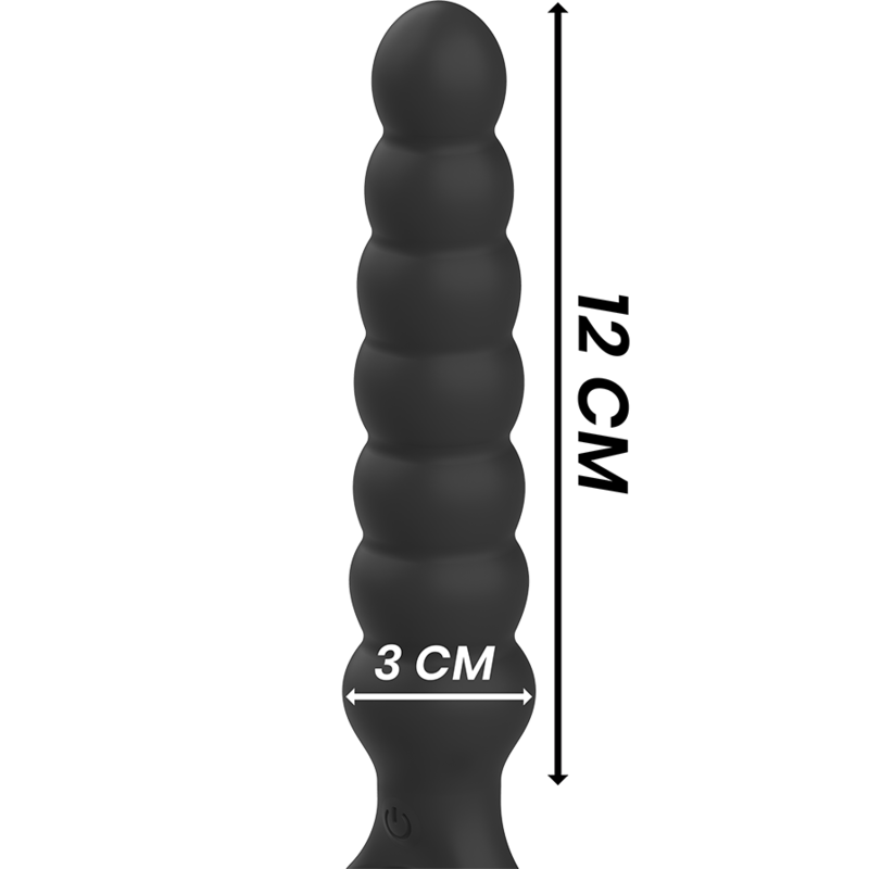 BLACK&SILVER - BOB POWERFUL SILICONE ANAL DILATOR - NOCTURNA DESIRES