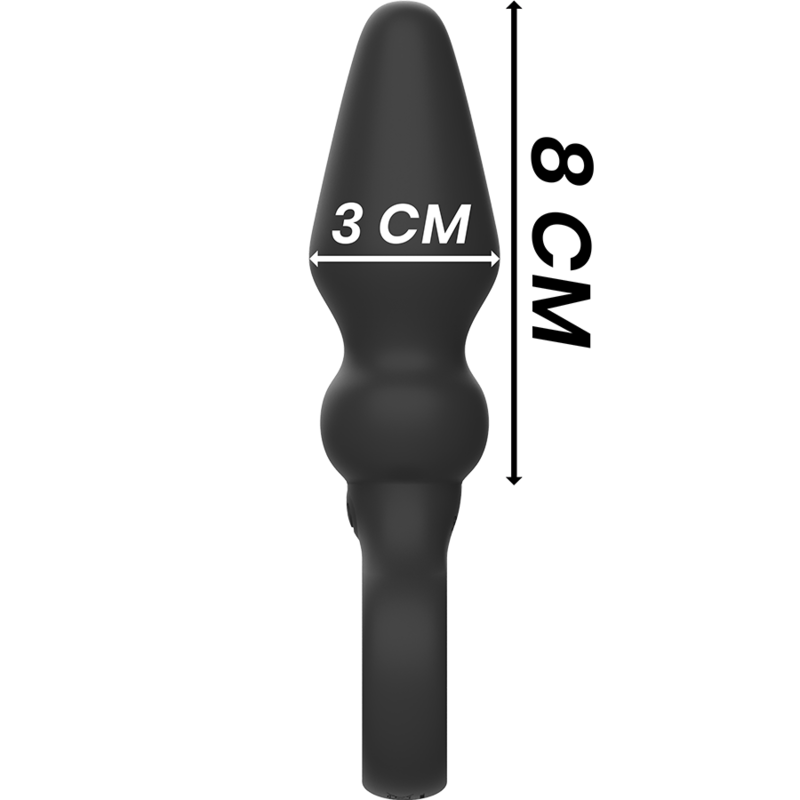 BLACK&SILVER - OZZY POWERFUL SILICONE ANAL PLUG - NOCTURNA DESIRES