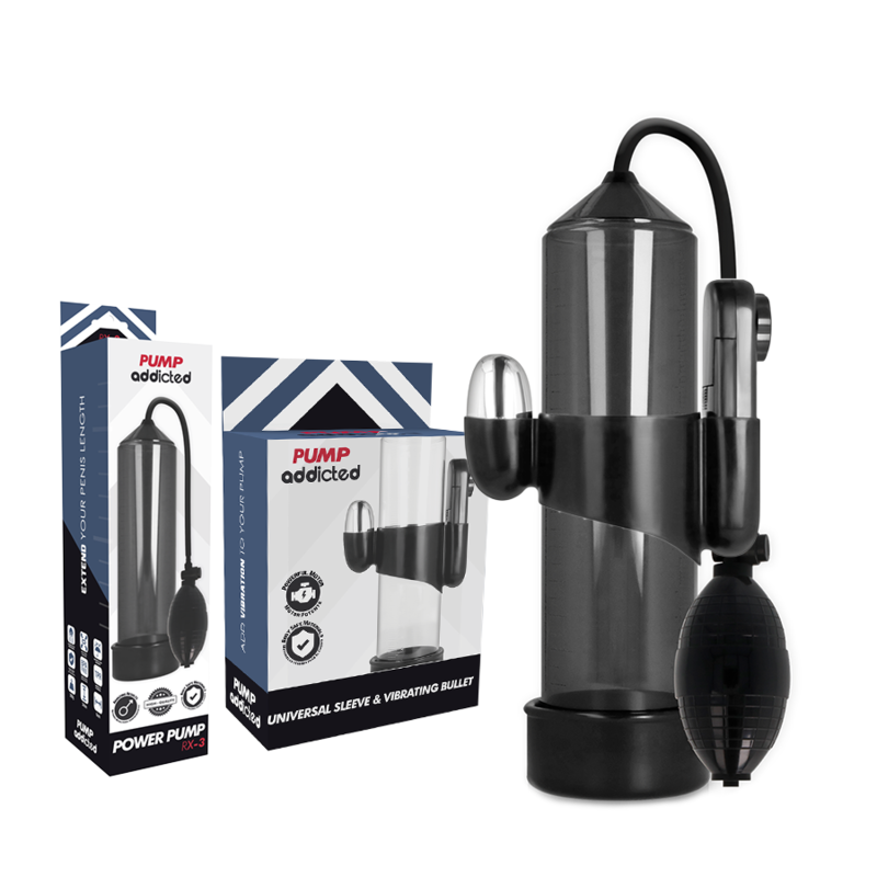 PUMP ADDICTED - RX3 BLACK VIBRATOR - NOCTURNA DESIRES