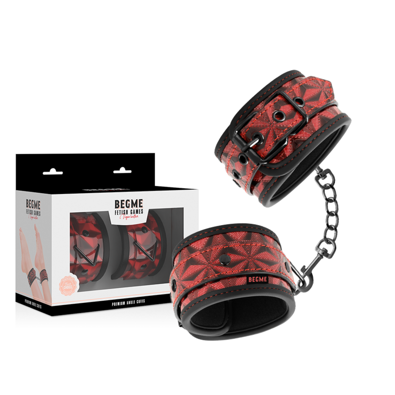 BEGME - RED EDITION PREMIUM ANKLE CUFFS WITH NEOPRENE LINING - NOCTURNA DESIRES