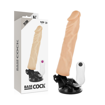 BASECOCK - REALISTIC VIBRATOR REMOTE CONTROL FLESH 21 CM -O- 4 CM - NOCTURNA DESIRES