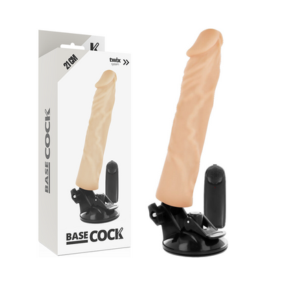 BASECOCK - REALISTIC VIBRATOR REMOTE CONTROL FLESH 21 CM -O- 4 CM - NOCTURNA DESIRES
