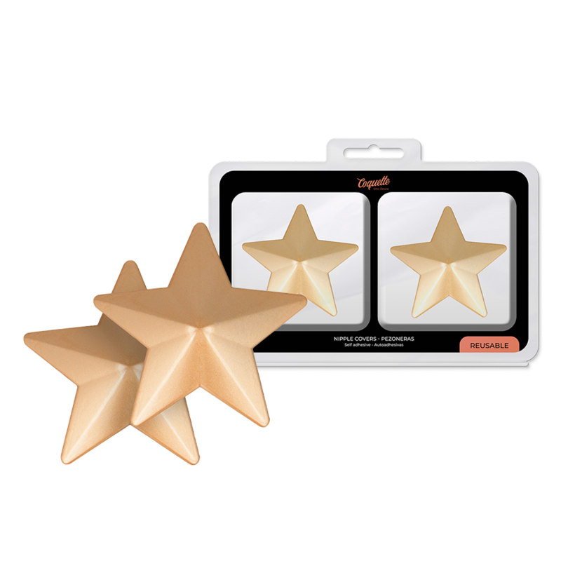 COQUETTE CHIC DESIRE - NIPPLE COVERS GOLDEN STARS - NOCTURNA DESIRES