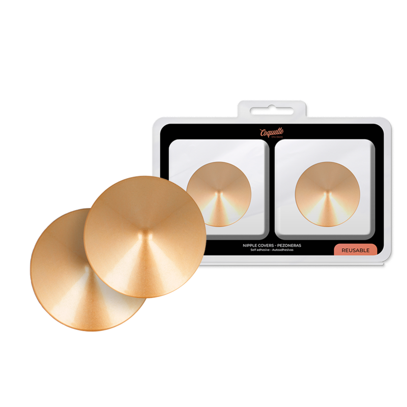 COQUETTE CHIC DESIRE - NIPPLE COVERS GOLDEN CIRCLES - NOCTURNA DESIRES