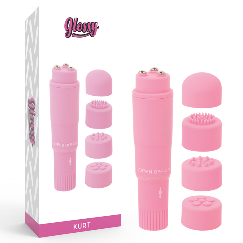 GLOSSY - KURT POCKET MASSAGER PINK - NOCTURNA DESIRES