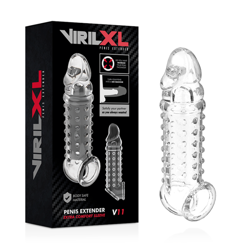 VIRILXL - PENIS EXTENSION AND SHEATH V11 TRANSPARENT - NOCTURNA DESIRES