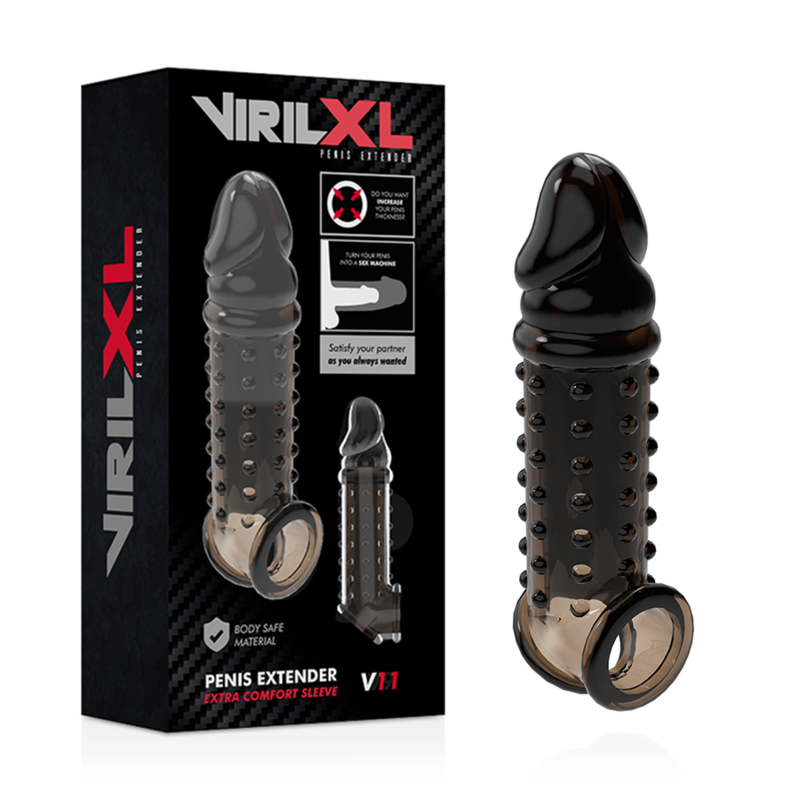 VIRILXL - PENIS EXTENSION AND SHEATH V11 BLACK - NOCTURNA DESIRES