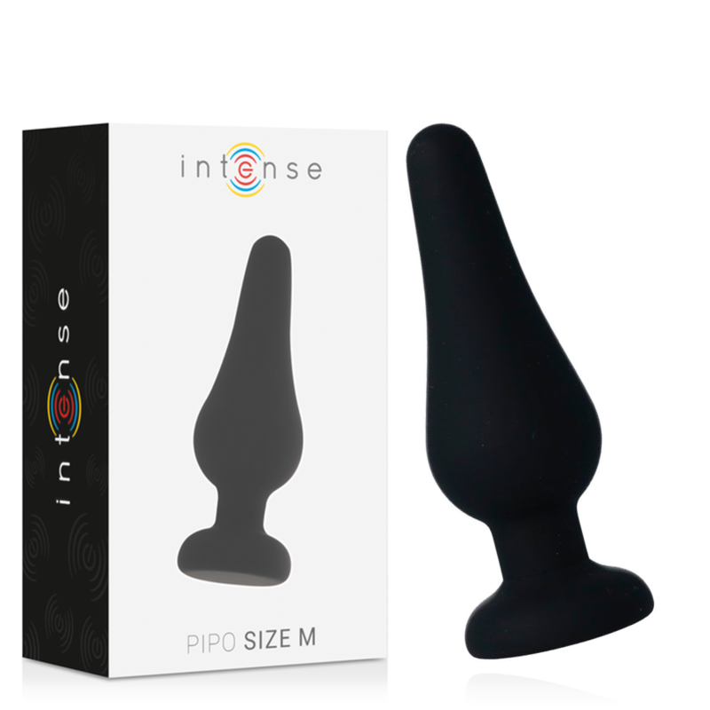 INTENSE - ANAL PLUG PIPO M BLACK SILICONE 11 CM INTENSE ANAL TOYS  NOCTURNA DESIRES