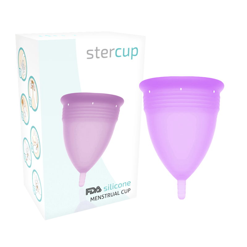 STERCUP - FDA SILICONE MENSTRUAL CUP VIOLET - SIZE L - NOCTURNA DESIRES