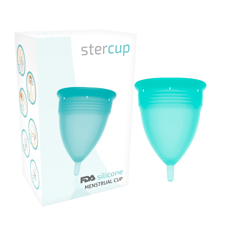 STERCUP - FDA SILICONE MENSTRUAL CUP AQUAMARINE - SIZE S - NOCTURNA DESIRES