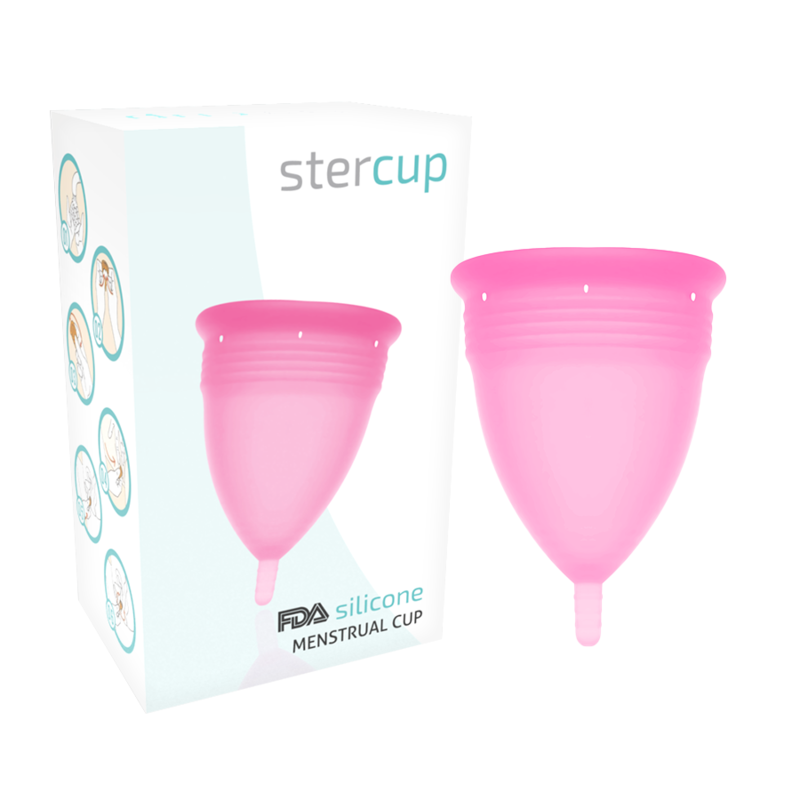 STERCUP - FDA SILICONE MENSTRUAL CUP PINK - SIZE L - NOCTURNA DESIRES