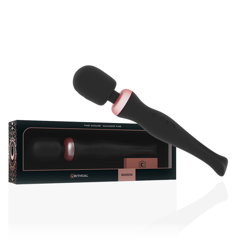 RITHUAL - POWERFUL RECHARGEABLE AKASHA WAND 2.0 BLACK - NOCTURNA DESIRES
