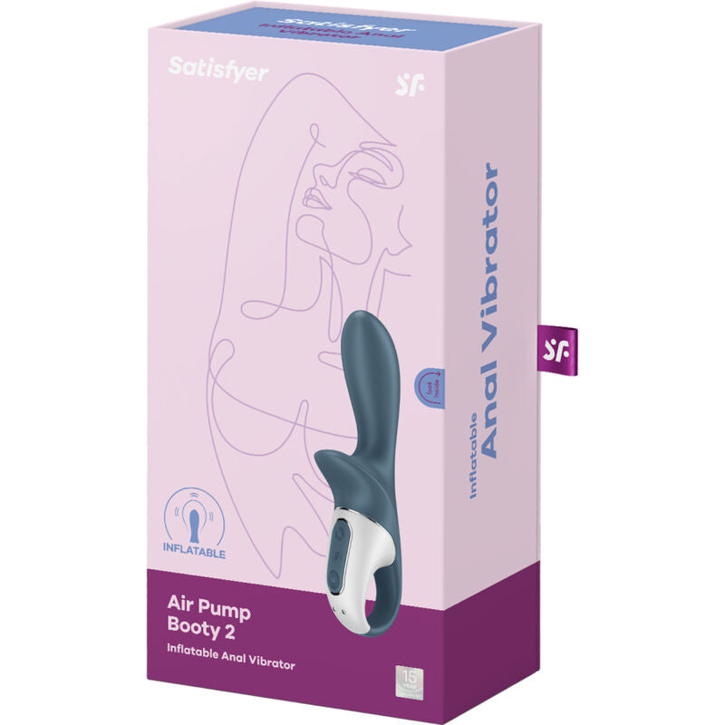 SATISFYER - AIR PUMP BOOTY 2 DARK GREY - NOCTURNA DESIRES