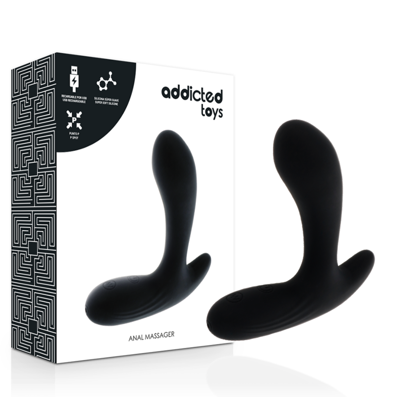 ADDICTED TOYS - ANAL MASSAGER BLACK VIBRATION - NOCTURNA DESIRES