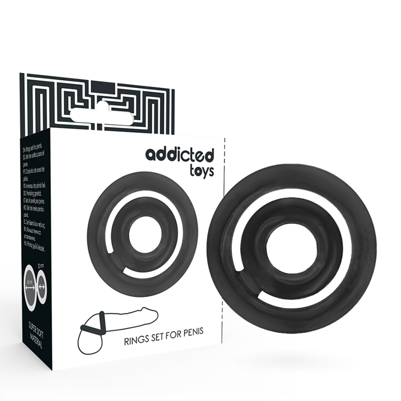 ADDICTED TOYS - POTENZ- C-RING PENIS BLACK - NOCTURNA DESIRES