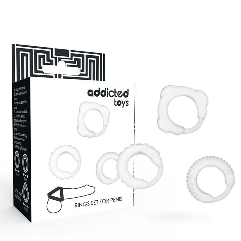 ADDICTED TOYS - C-RING SET CLEAR - NOCTURNA DESIRES