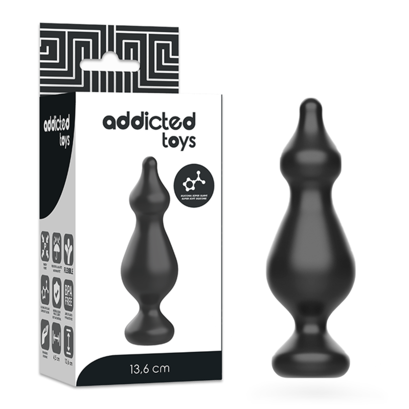 ADDICTED TOYS - ANAL SEXUAL PLUG 13.6 CM BLACK - NOCTURNA DESIRES