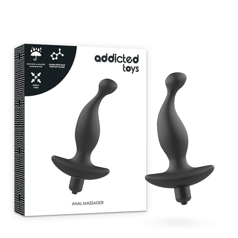 ADDICTED TOYS - ANAL MASSAGER WITH BLACK VIBRATIONMODEL 1 - NOCTURNA DESIRES