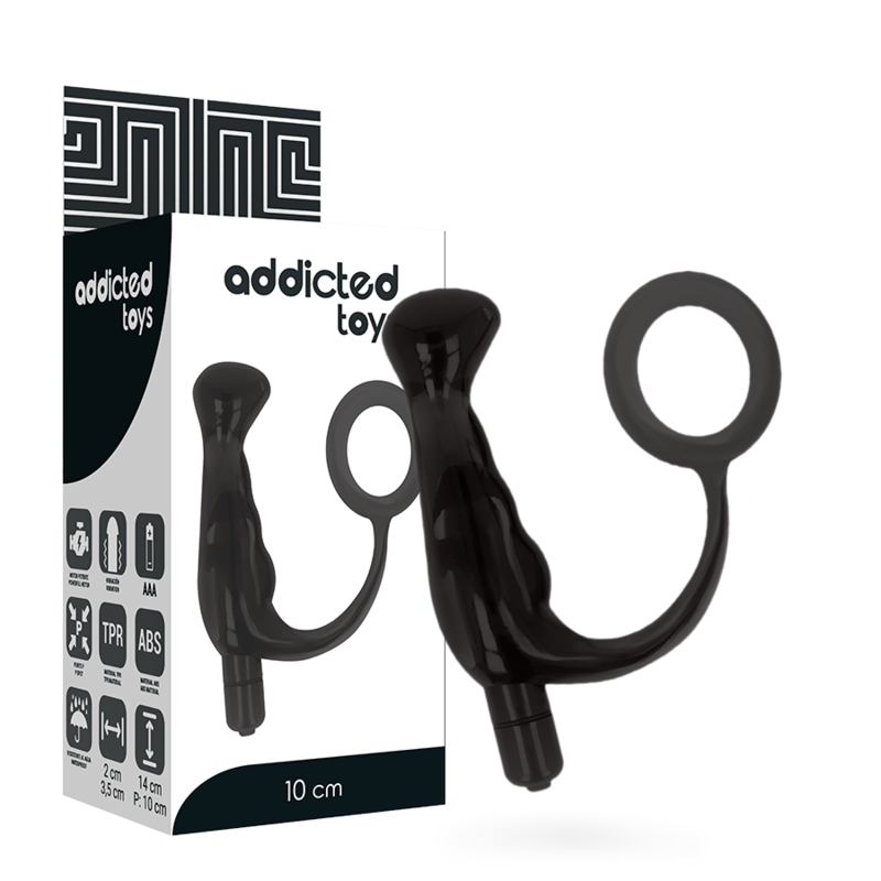 ADDICTED TOYS - VIBRATOR PROST TICO BLACK 10 CM - NOCTURNA DESIRES