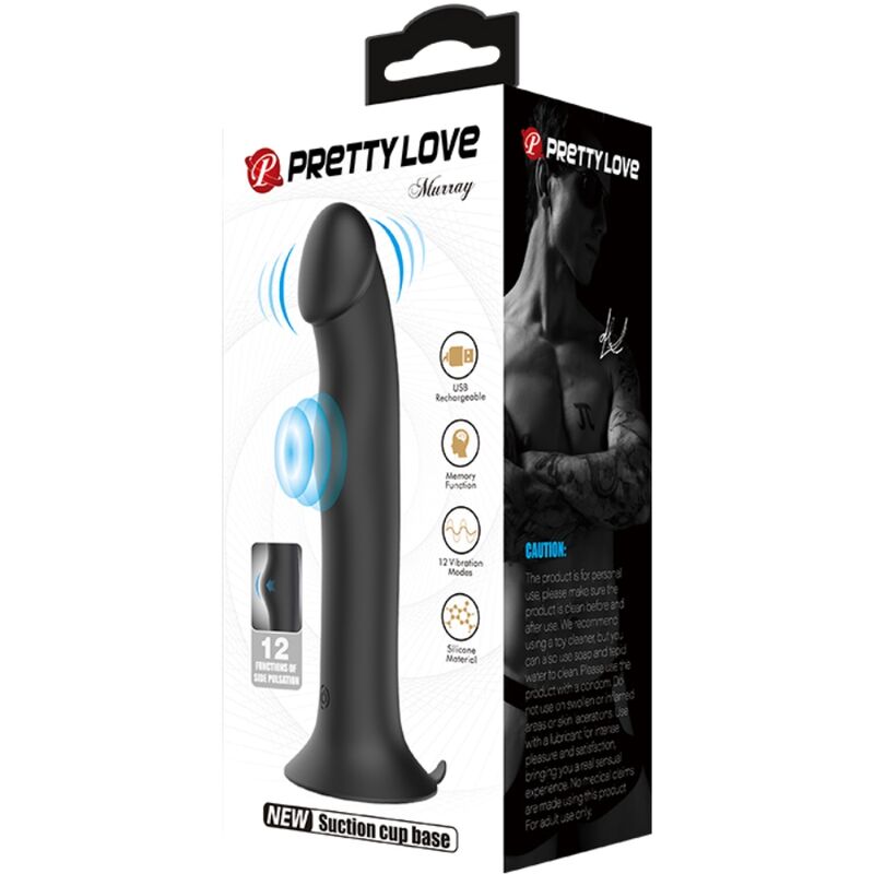 PRETTY LOVE - MURRAY BLACK CLITORAL VIBRATOR AND SUCKER - NOCTURNA DESIRES