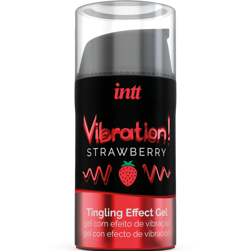 INTT - POWERFUL INTIMATE STIMULANT LIQUID VIBRATING GEL STRAWBERRY 15 ML - NOCTURNA DESIRES