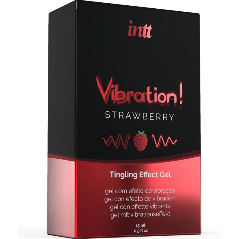 INTT - POWERFUL INTIMATE STIMULANT LIQUID VIBRATING GEL STRAWBERRY 15 ML - NOCTURNA DESIRES