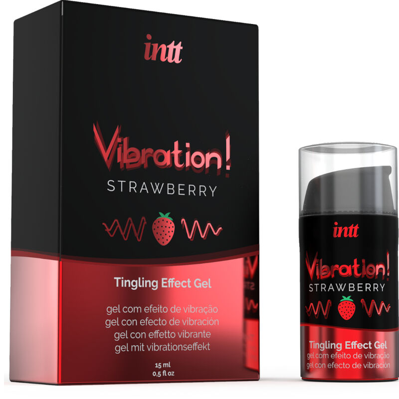 INTT - POWERFUL INTIMATE STIMULANT LIQUID VIBRATING GEL STRAWBERRY 15 ML - NOCTURNA DESIRES