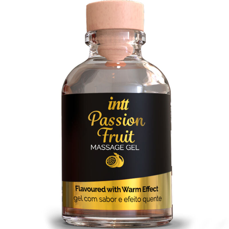 INTT MASSAGE & ORAL SEX - PASSION FRUIT FLAVORED MASSAGE GEL WITH HEAT EFFECT - NOCTURNA DESIRES