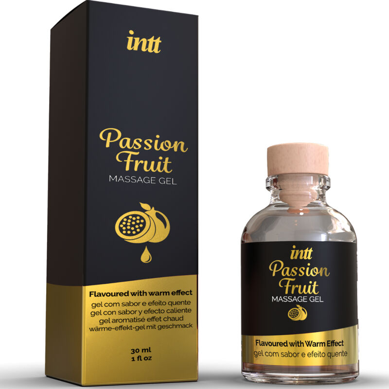 INTT MASSAGE & ORAL SEX - PASSION FRUIT FLAVORED MASSAGE GEL WITH HEAT EFFECT - NOCTURNA DESIRES