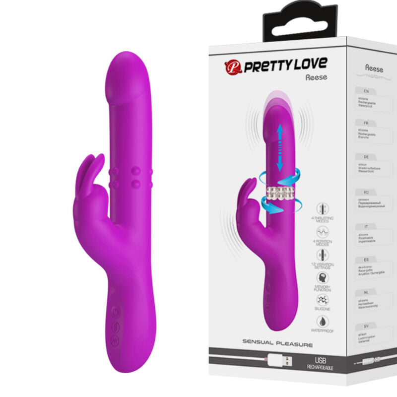 PRETTY LOVE - REESE VIBRATOR WITH PURPLE ROTATION - NOCTURNA DESIRES